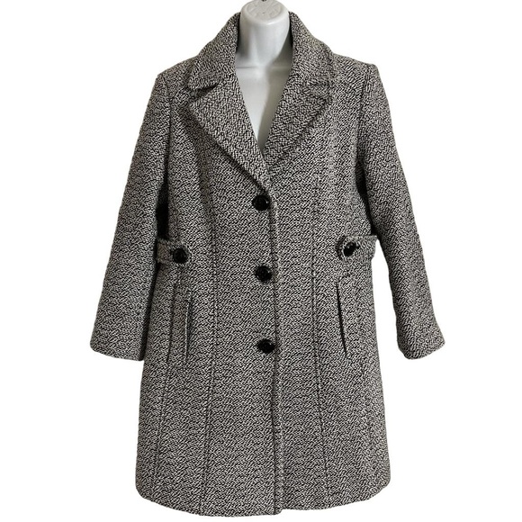 Gallery New York Bouncy Wool Fully Lined Button Up Coat - Picture 6 of 8